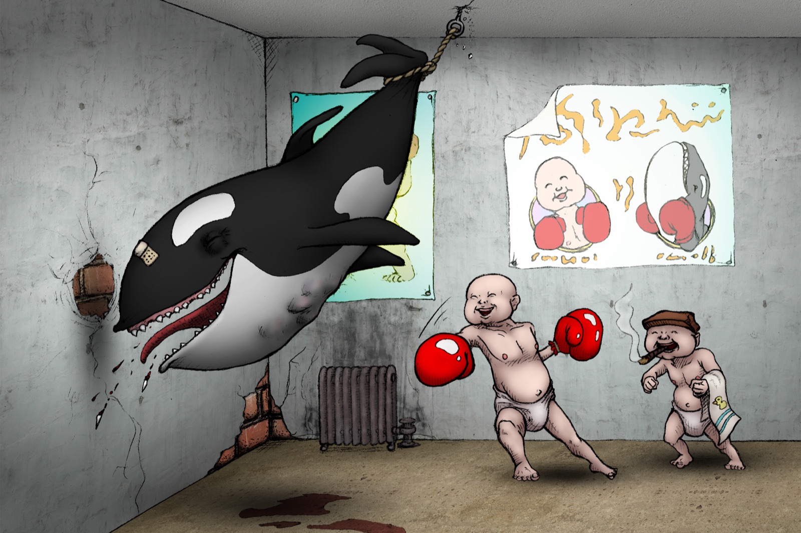 Orcakinder no. 52 — boxing.