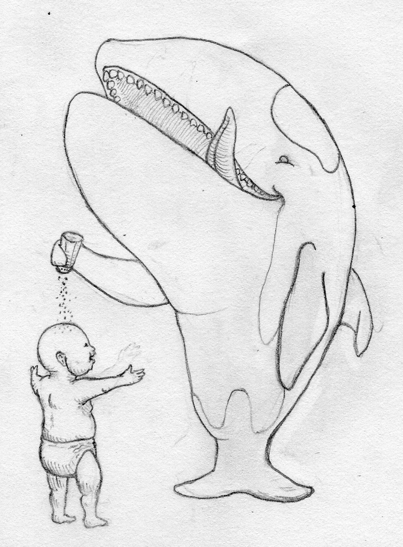 Pencil drawing: salt.
